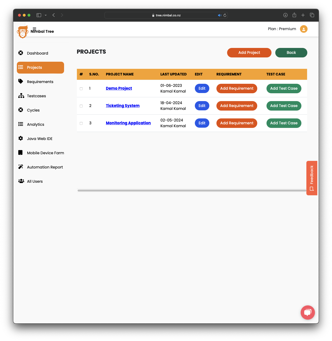 screenshot of Nimbal Tree